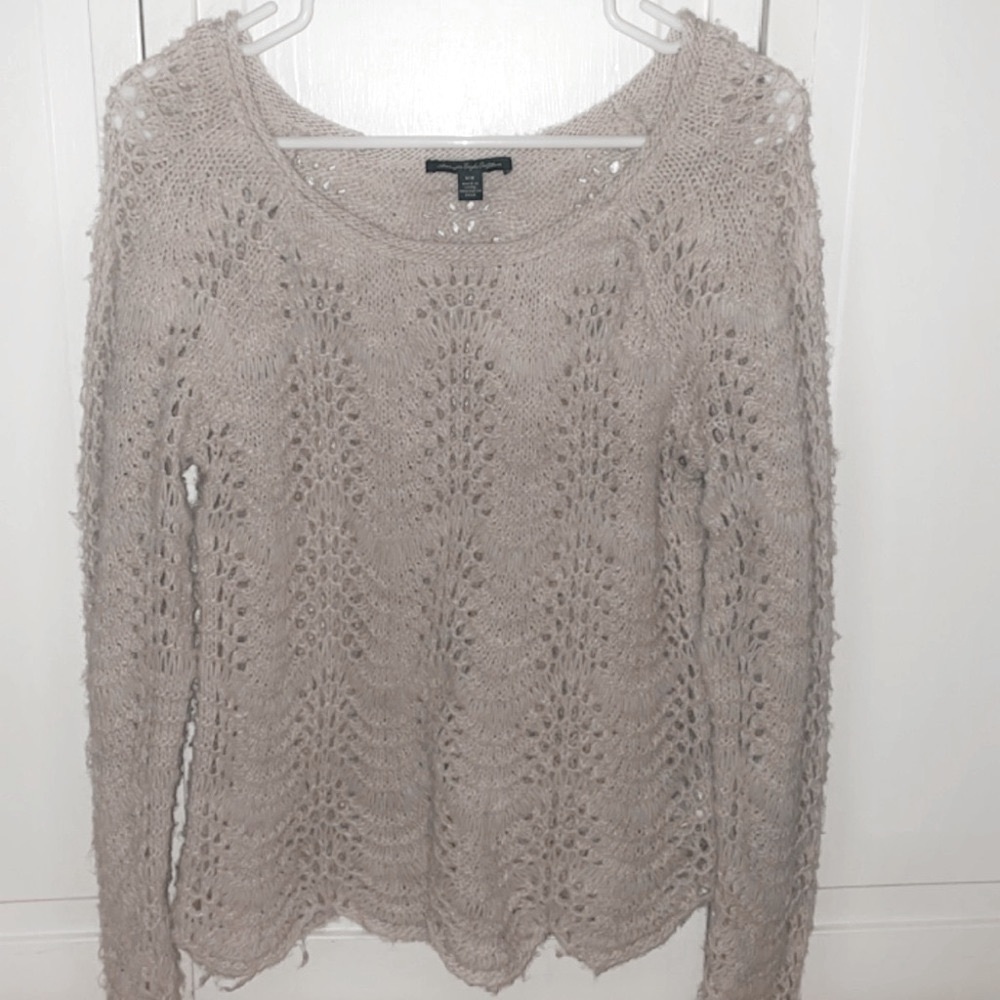 American Eagle Crochet sweater